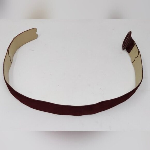 Valentino Garavani Burgundy Suede Leather Belt size 70 main image 4